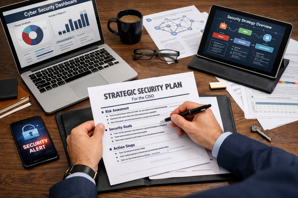 Security strategy advisory and preparation illustration